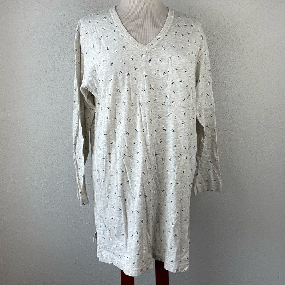 Vintage Kathryn V-Neck Floral Pajama Top Size M EUC